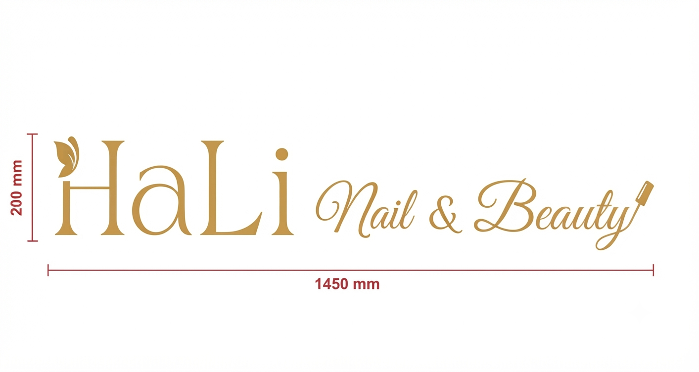 Custom design: Gold metallic 3D backlit