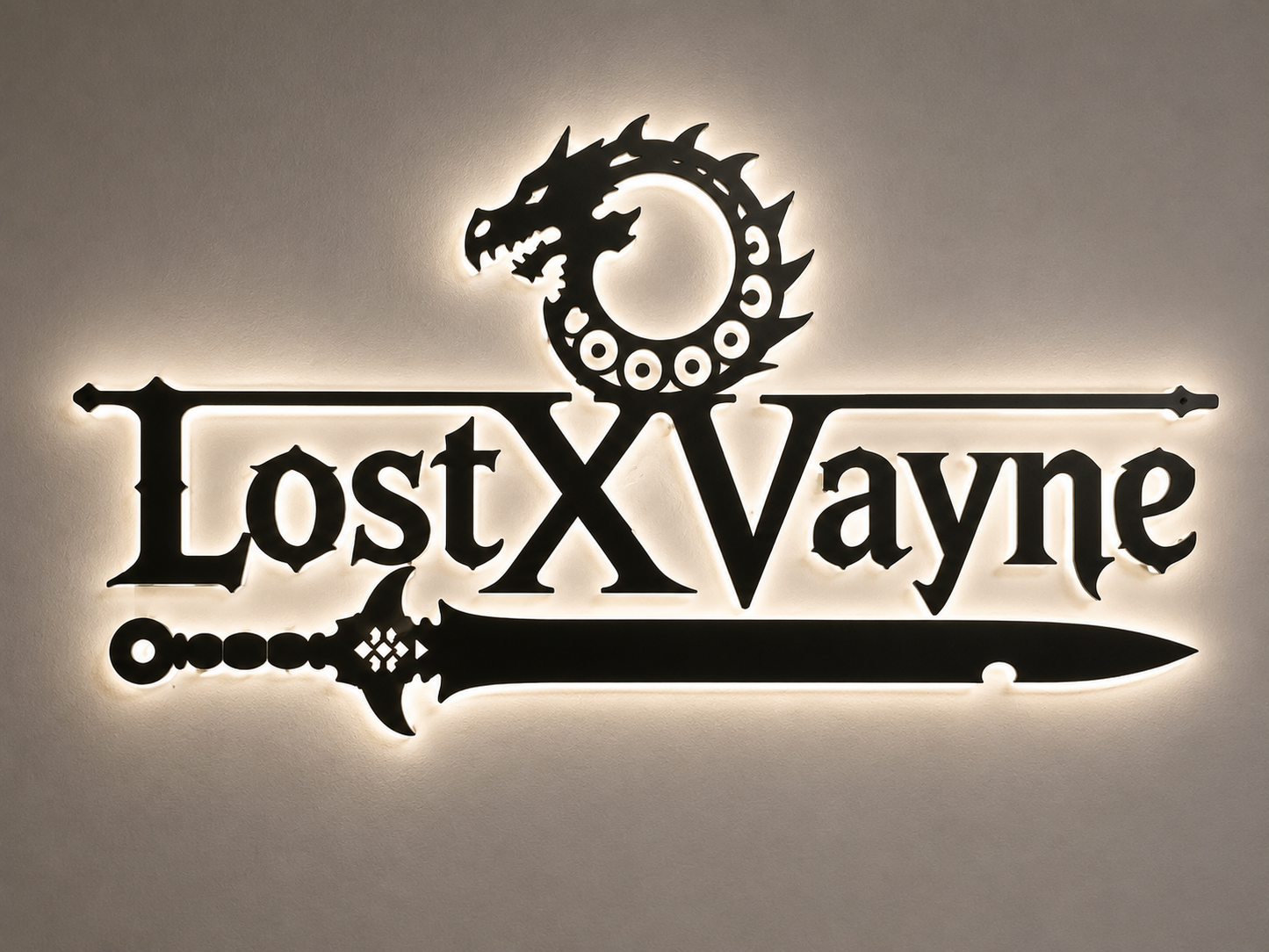Custom design: 3D metal backlit