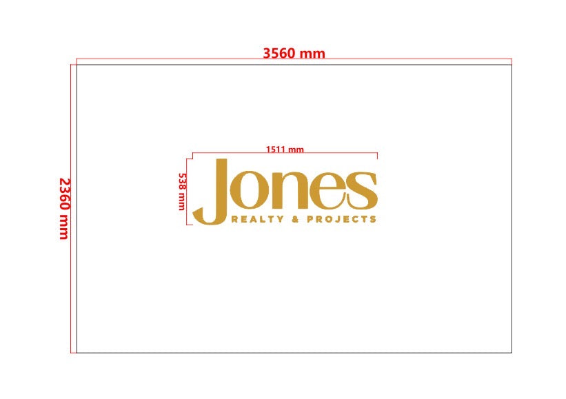 Custom stainless steel & acrylic backlit sign - Jones Realty & Projects