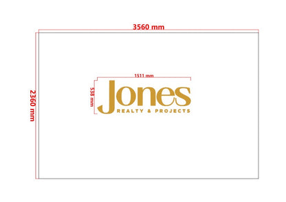 Custom stainless steel & acrylic backlit sign - Jones Realty & Projects