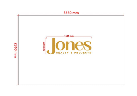Custom stainless steel & acrylic backlit sign - Jones Realty & Projects