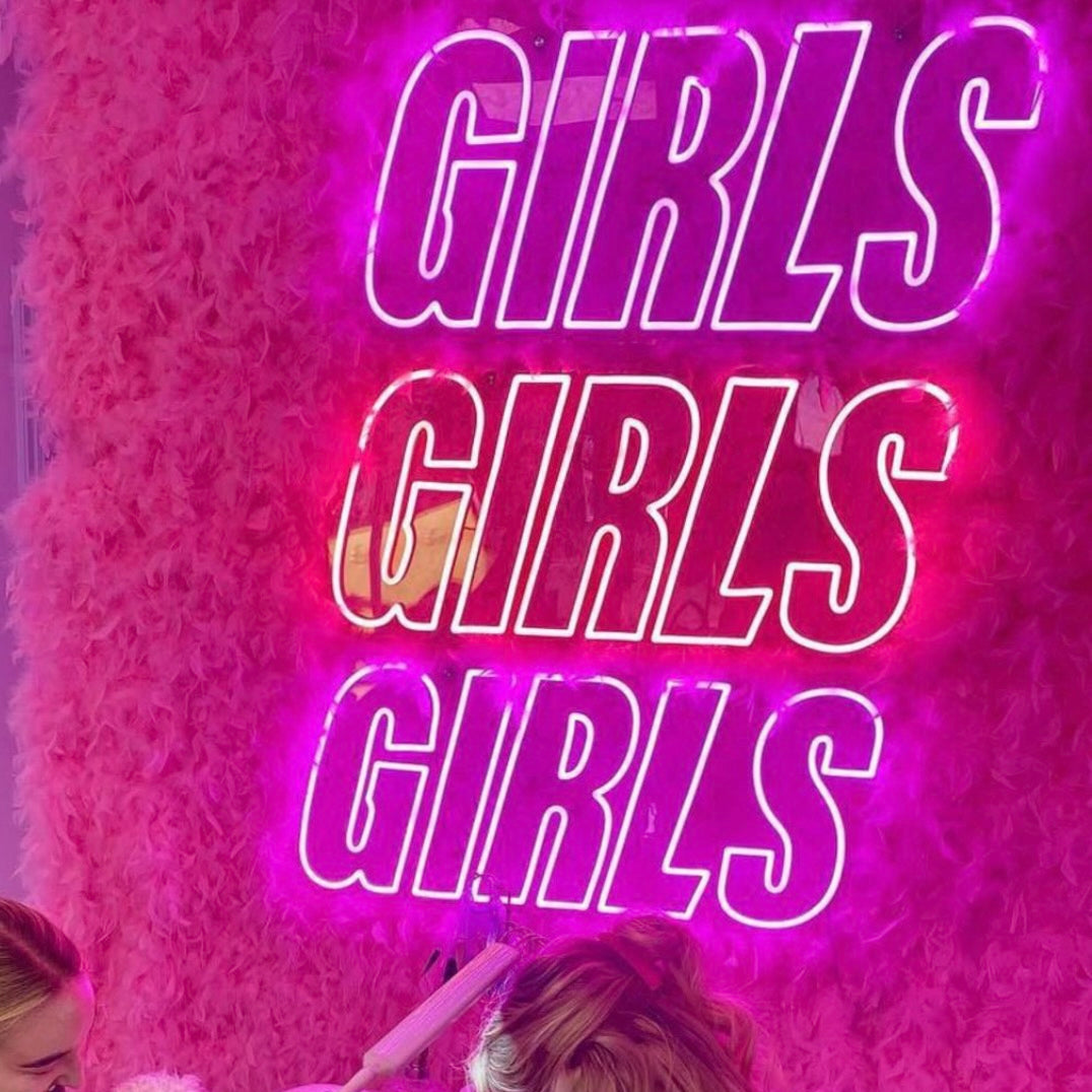 Girls Girls Girls Pink LED Custom Neon Sign Nail Salon