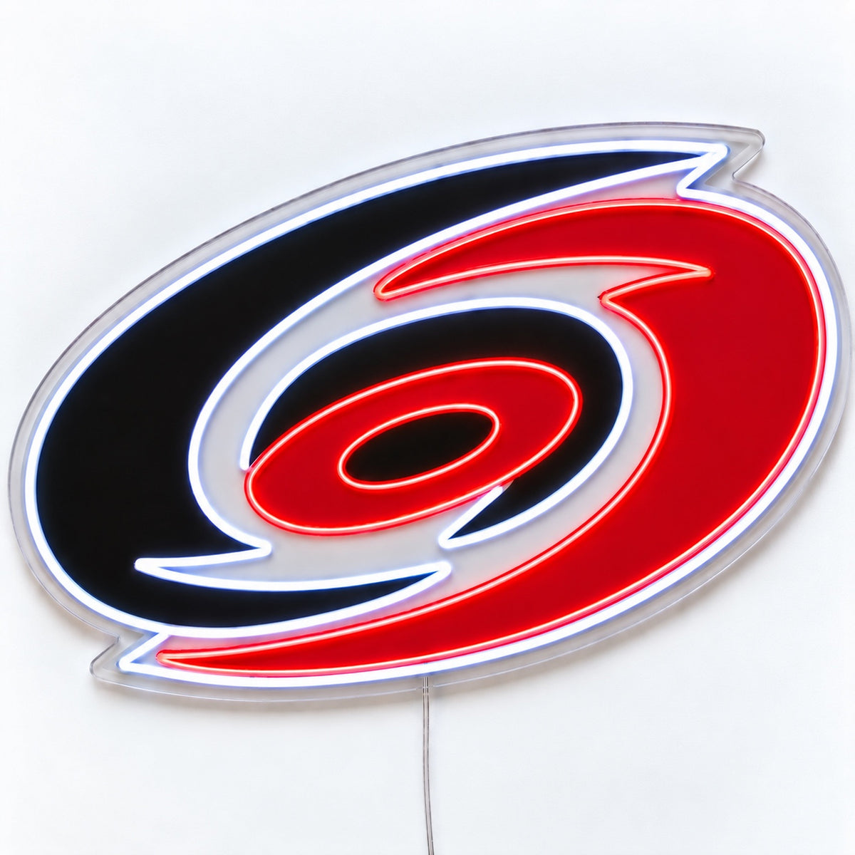 Carolina Hurricanes LED neon sign in red, black and white