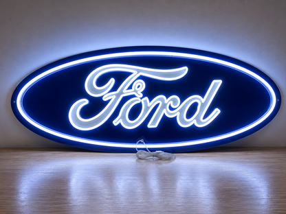Ford Logo Neon Sign - blue 