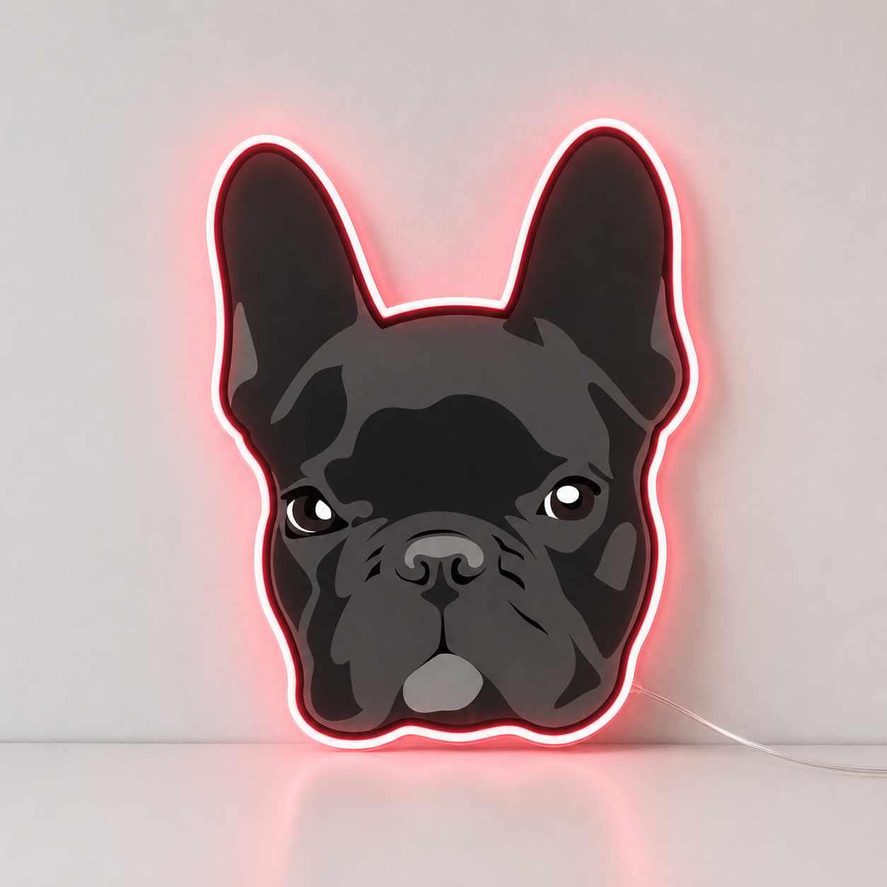 French Bulldog (Dark) LED Neon Sign