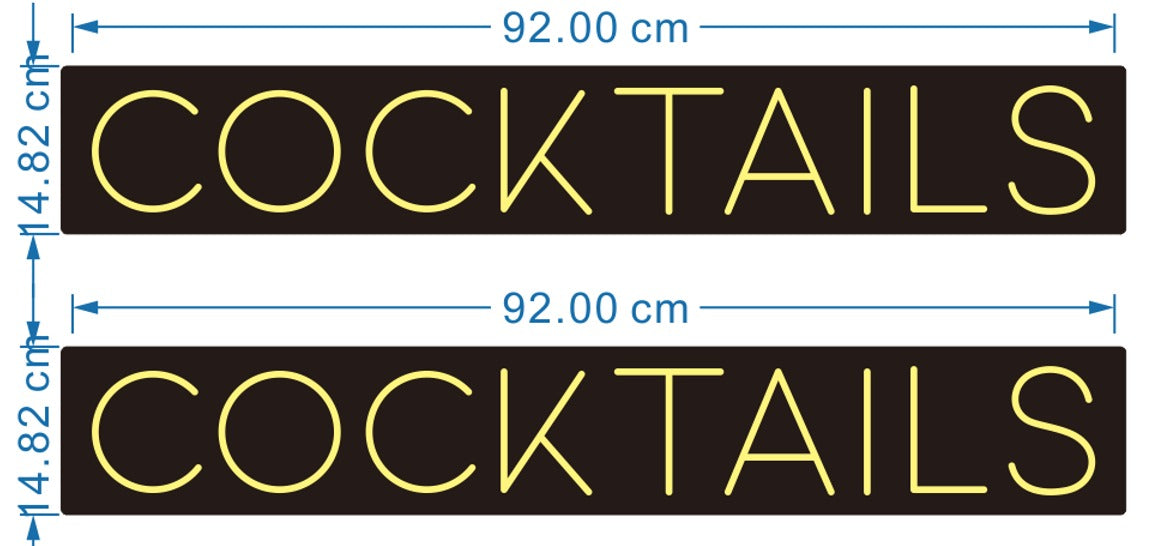 Custom Design: Cocktails / double sided / waterproof