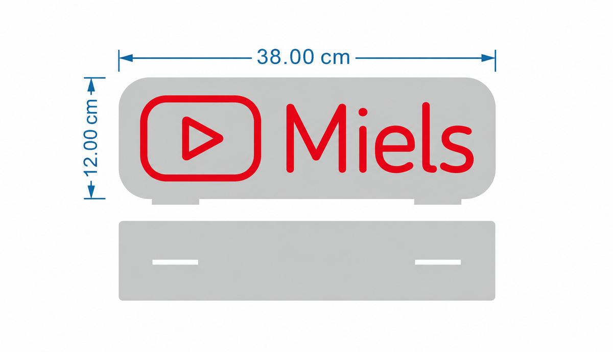 Miels custom YouTube sign