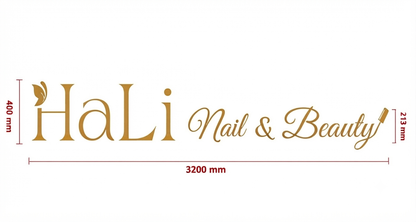 Custom design: Gold metallic 3D backlit