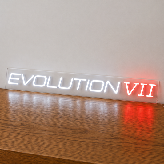Lancer Evolution VII Led Neon Sign Acrylic white red