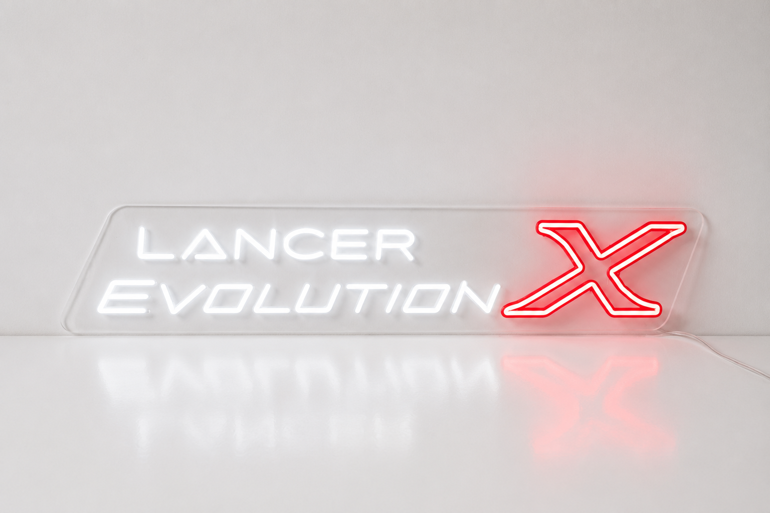 Lancer Evolution X LED Neon Sign Red White