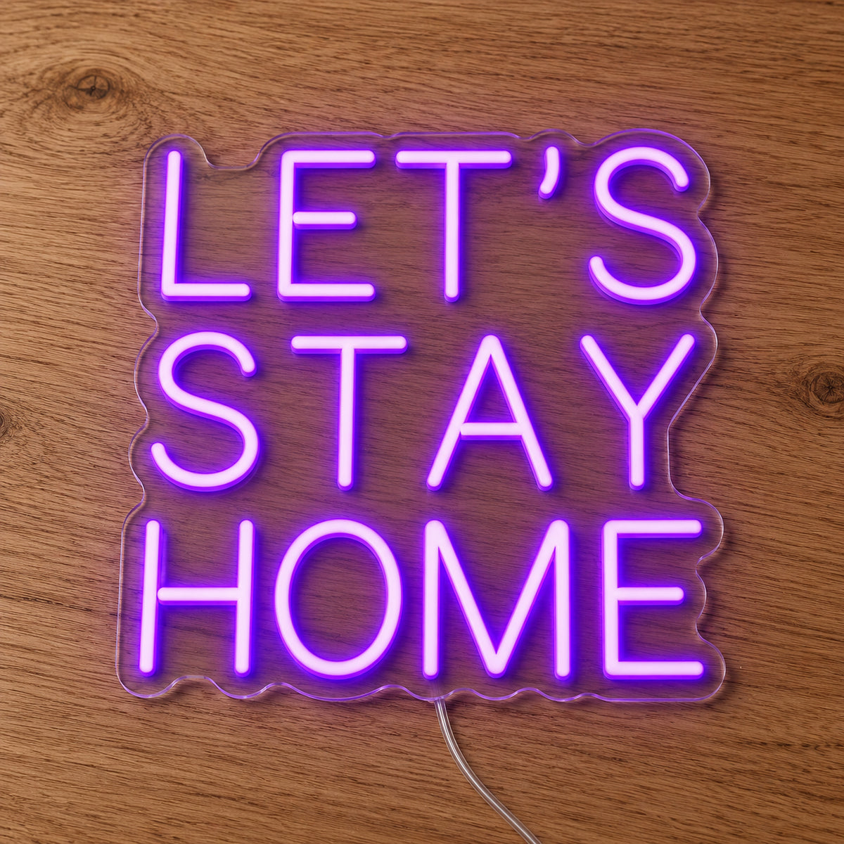 Let's Stay Home LED Neon Sign product photo 2