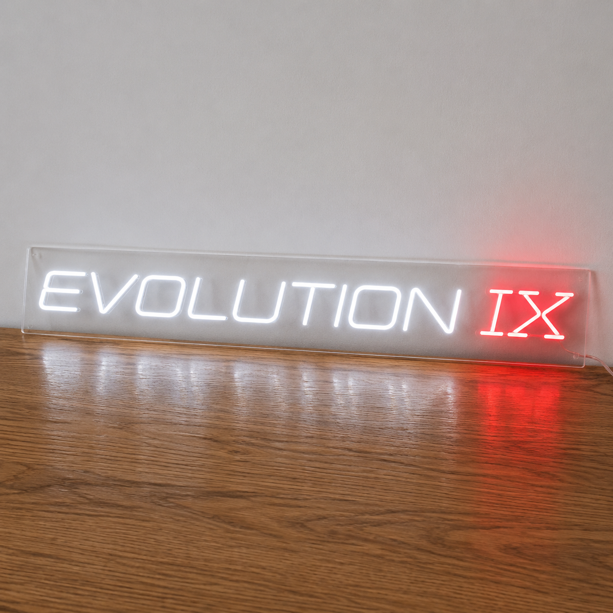 Mitsubishi Lancer Evolution IX LED Neon Sign Red white
