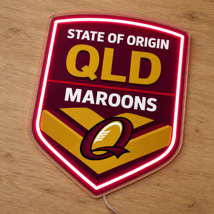 Queensland Maroons State of Origin LED Neon Sign product photo 2
