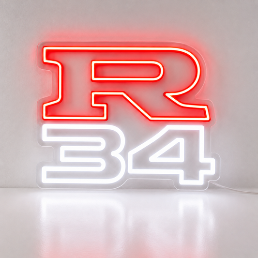 Nissan R34 LED Neon Sign - Neon Lanes