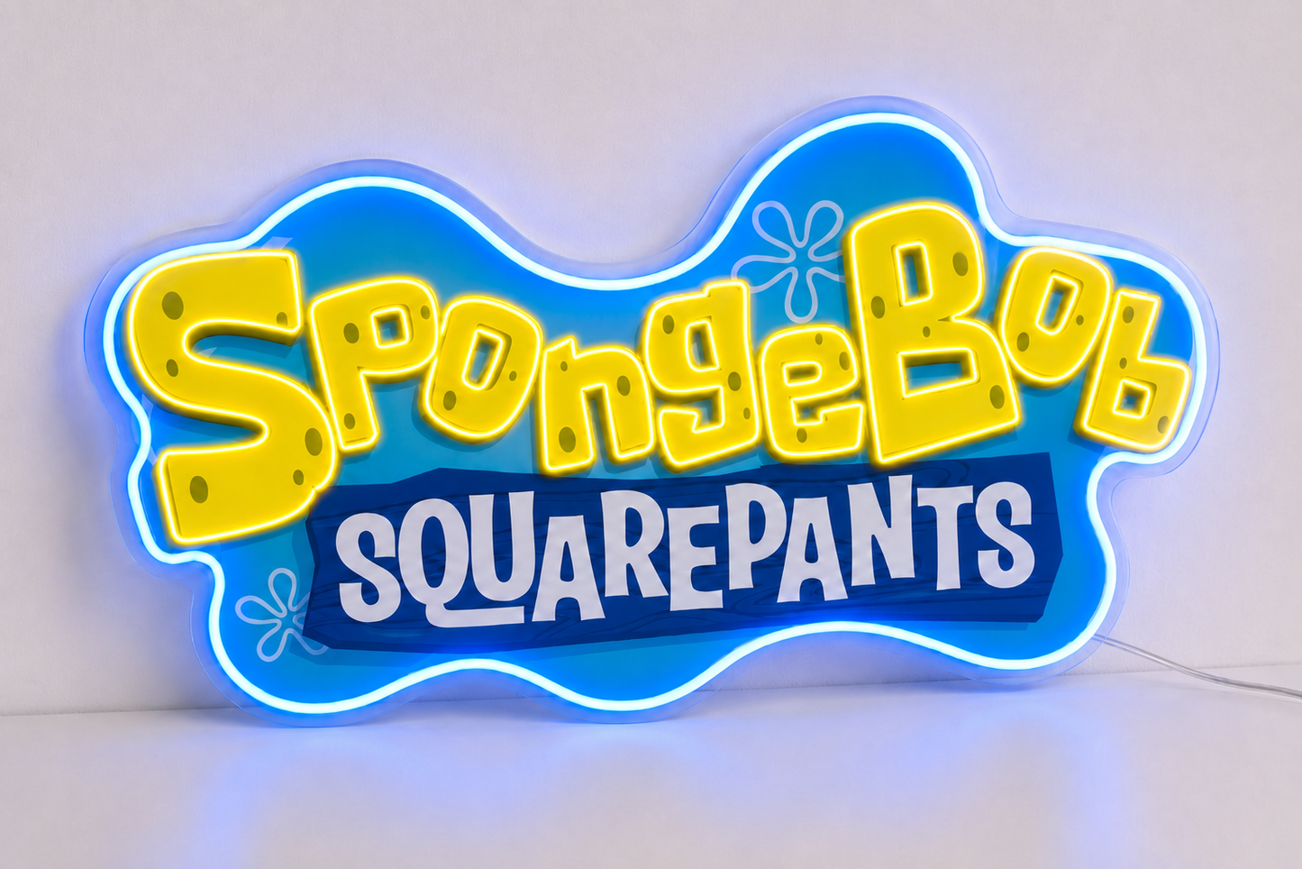 SpongeBob SquarePants LED neon sign for a colourful kids bedroom or playroom