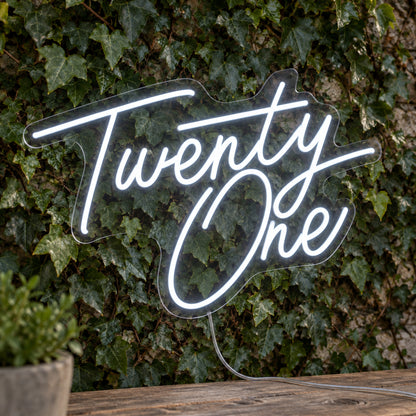 Twenty One LED Neon Sign product photo 1