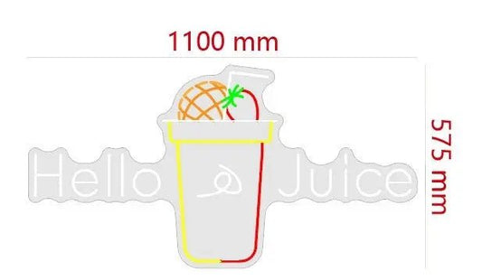 Custom design: Hello Juice - Neon Lanes