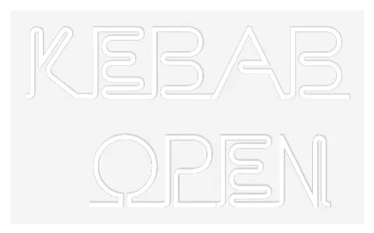 Custom Design: KEBAB OPEN - Neon Lanes