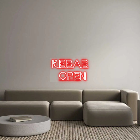 Custom Design: KEBAB OPEN - Neon Lanes