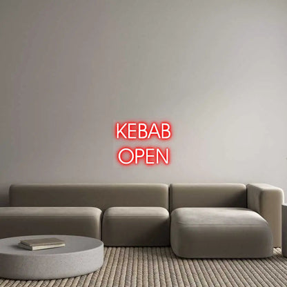 Custom Design: KEBAB OPEN - Neon Lanes