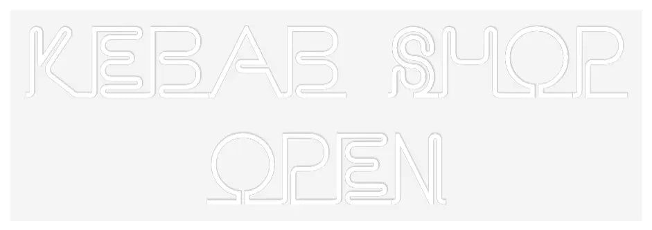 Custom Design: KEBAB SHOP OPEN - Neon Lanes