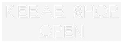 Custom Design: KEBAB SHOP OPEN - Neon Lanes