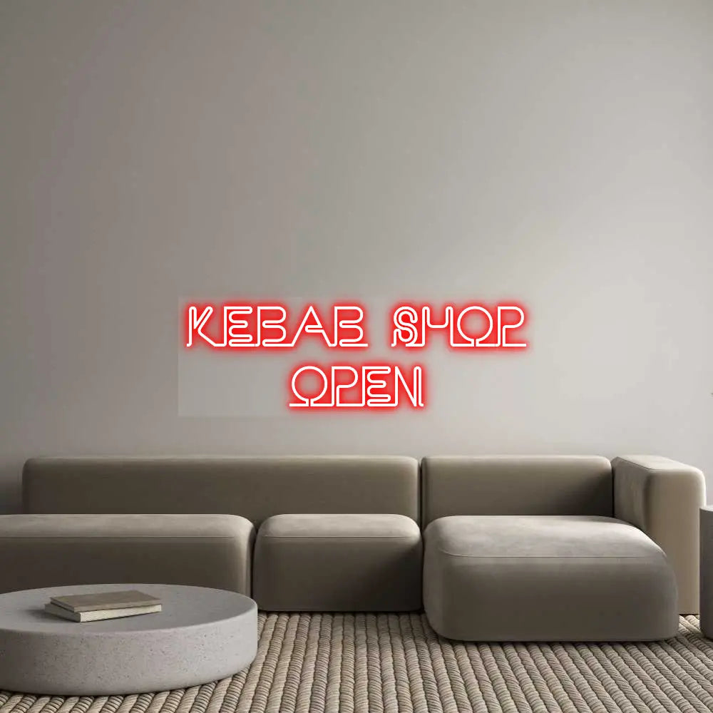 Custom Design: KEBAB SHOP OPEN - Neon Lanes
