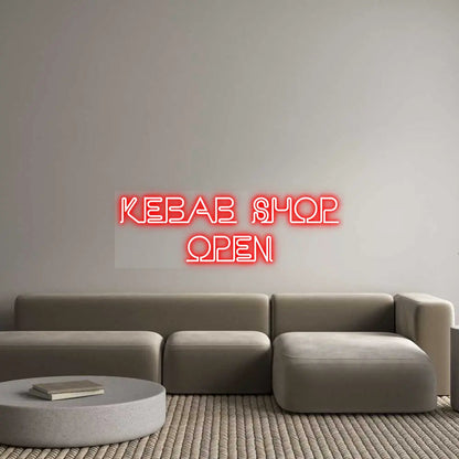 Custom Design: KEBAB SHOP OPEN - Neon Lanes