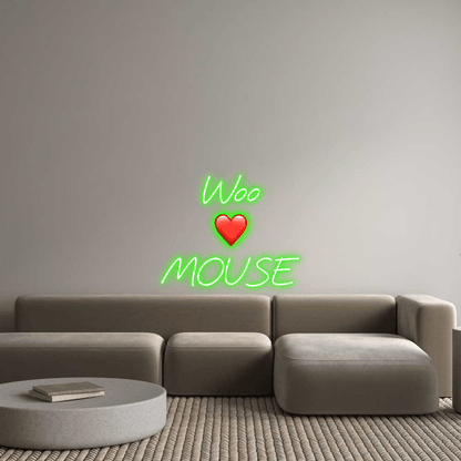 Custom Design: Woo ❤️ MOUSE - Neon Lanes