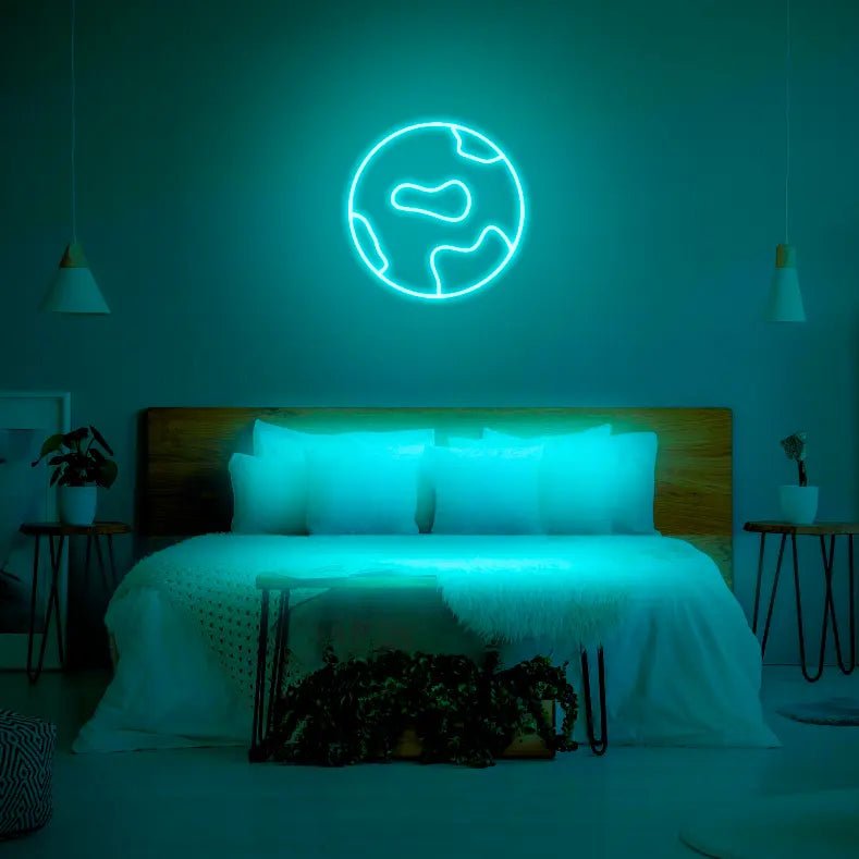 Globe LED Neon Light Sign - Neon Lanes