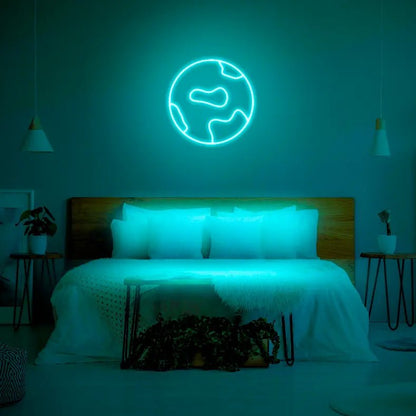 Globe LED Neon Light Sign - Neon Lanes