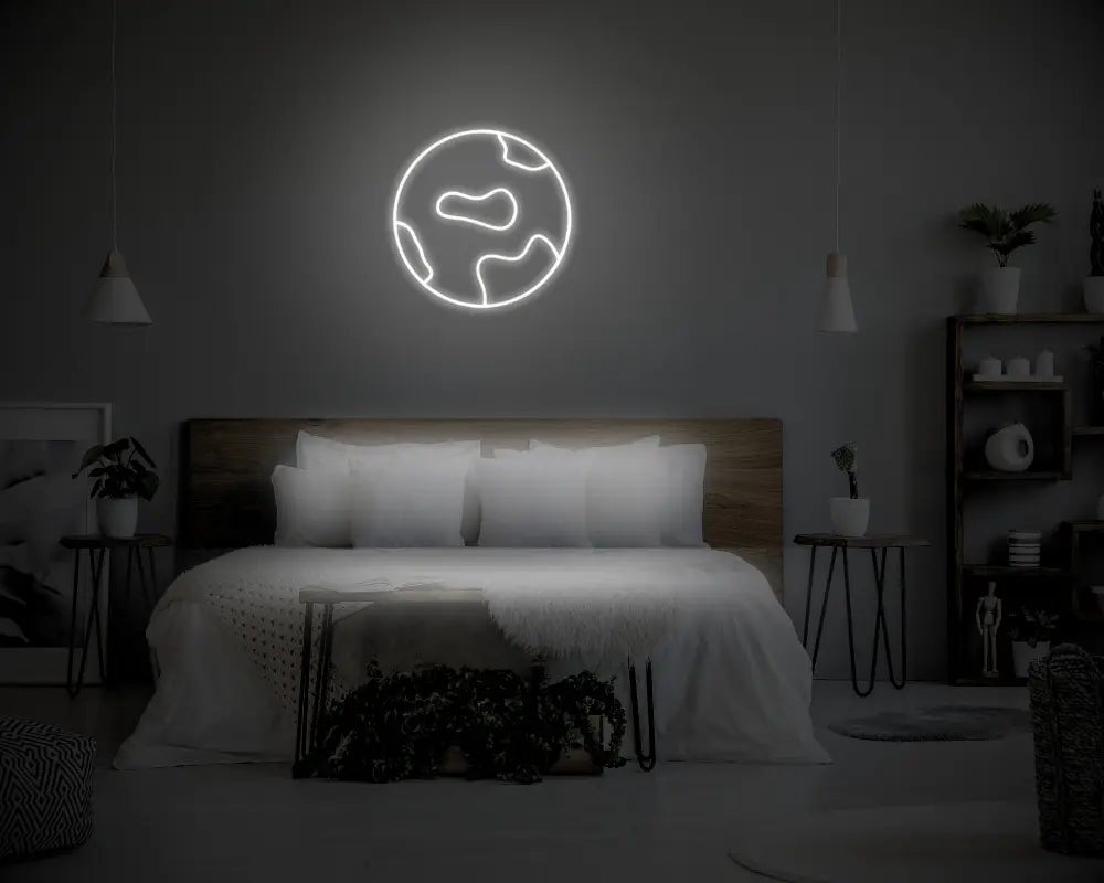 Globe LED Neon Light Sign - Neon Lanes
