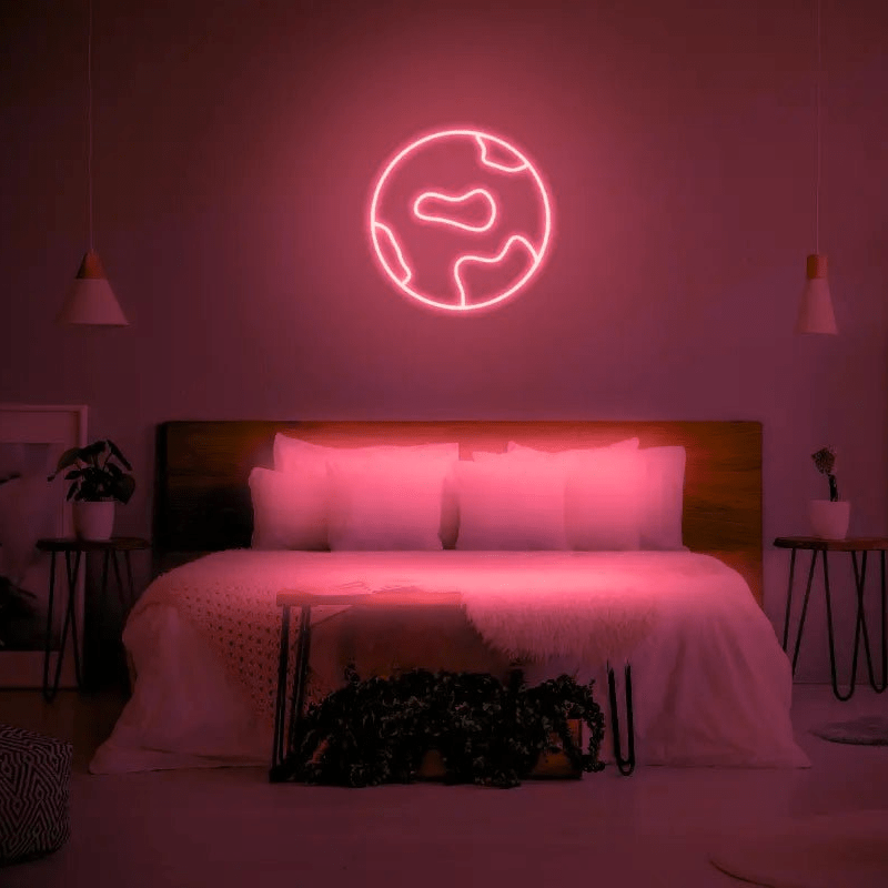 Globe LED Neon Light Sign - Neon Lanes