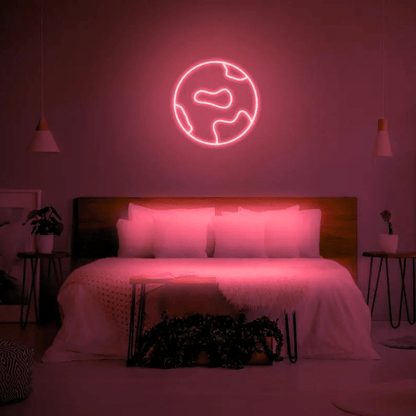 Globe LED Neon Light Sign - Neon Lanes