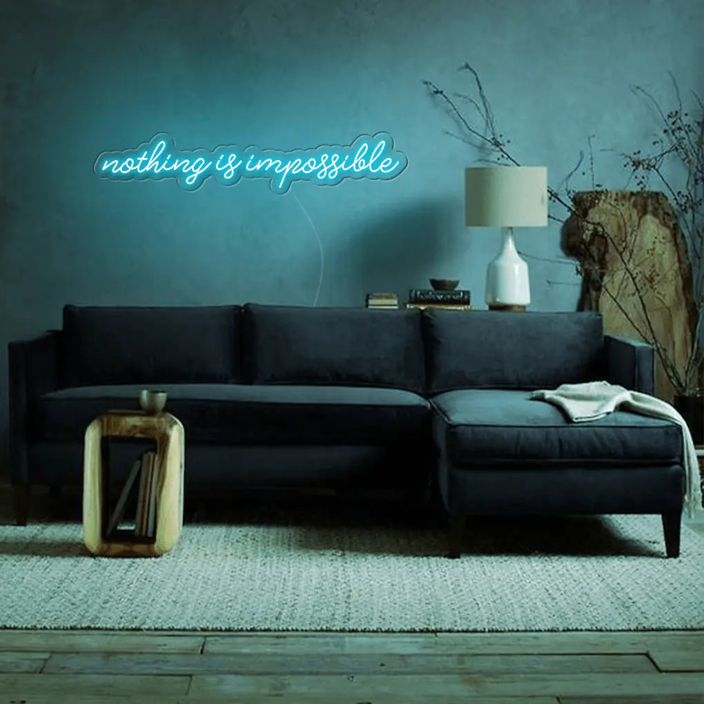 Nothing Is Impossible Big LED Neon Sign - Neon Lanes