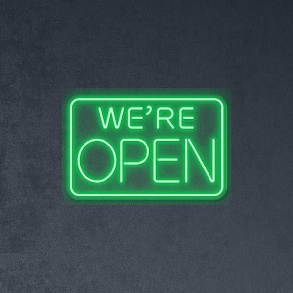 We Are Open LED Neon Sign - Neon Lanes
